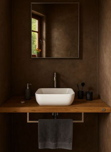 Kompakter Waschtisch aus massiver Eiche – OAK1 SPA5