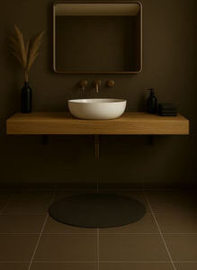 Waschtischplatte aus Eiche mit Baumkante – OAK1 SPA21