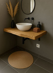 Eckeinbau-Waschtischplatte aus Eiche – OAK1 SPA17