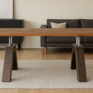 Rustikale Eleganz trifft auf markanten Industrie-Stil.