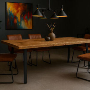 Massiver Esstisch Angelo aus markanter Wildeiche | Oak1