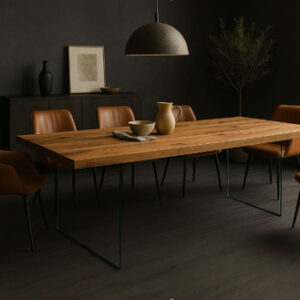 Glaswangen-Esstisch Eduardo — Maßgefertigtes Unikat aus alter Eiche | Oak1