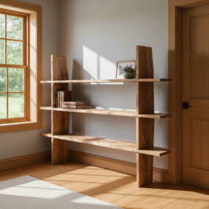 Amsterdam Bookcase – Massives Eichenregal mit organischer Kante | OAK1